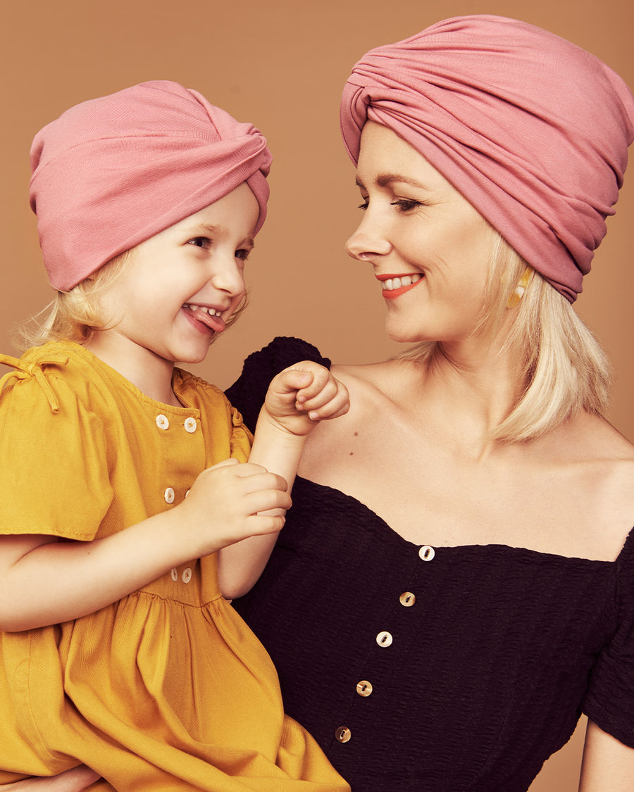 Children's hat KNOT MINI, jersey rosé